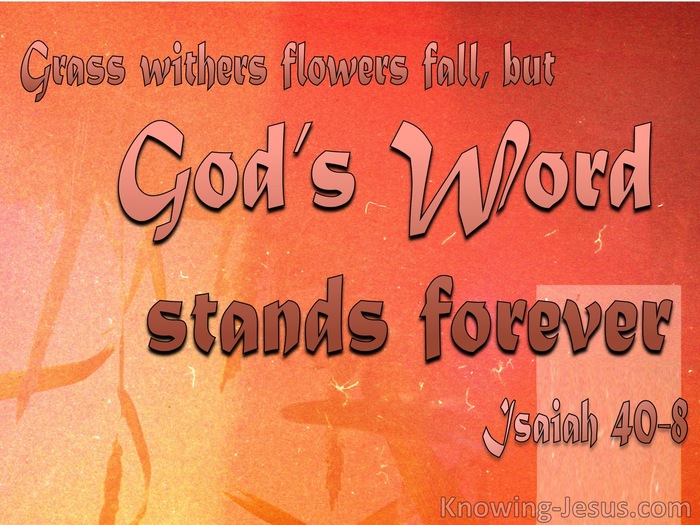 Isaiah 40:8 Flowers Fade But God's Word Stands Fast (pink)