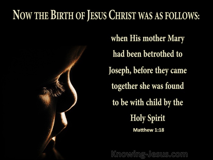 Matthew 1:18 She Was Found To Be With Child (black)