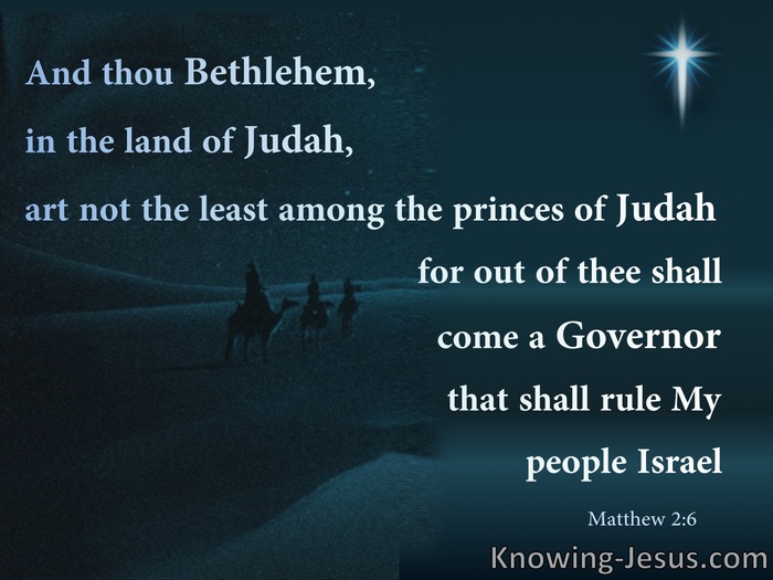 Matthew 2:6 Bethlehem In The Land Of Judah (black)