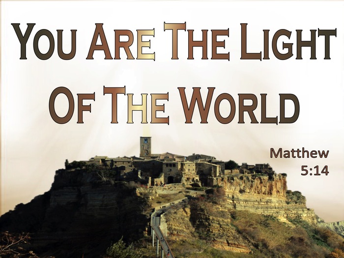 Matthew 5:14 You Are The Light Of The World (beige)