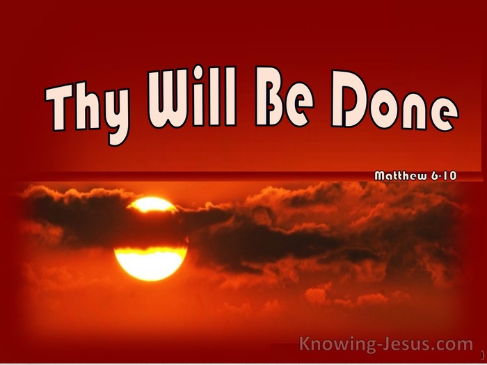 Matthew 6:10 Thy Will Be Done  (orange)