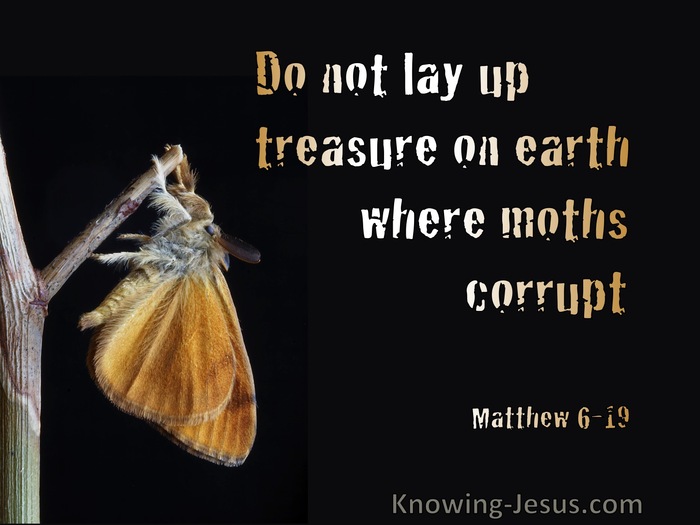 Matthew 6:19 Do Not Lay Up Treasure On Earth (black)