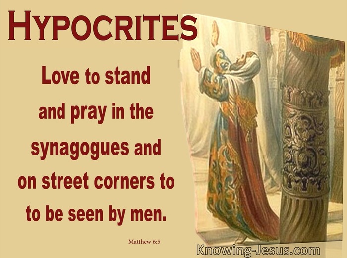 Matthew 6:5 Do Not Be Like The Hypocrites (yellow)