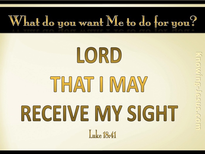 Luke 18:41 That I May Receive My Sight (gold)