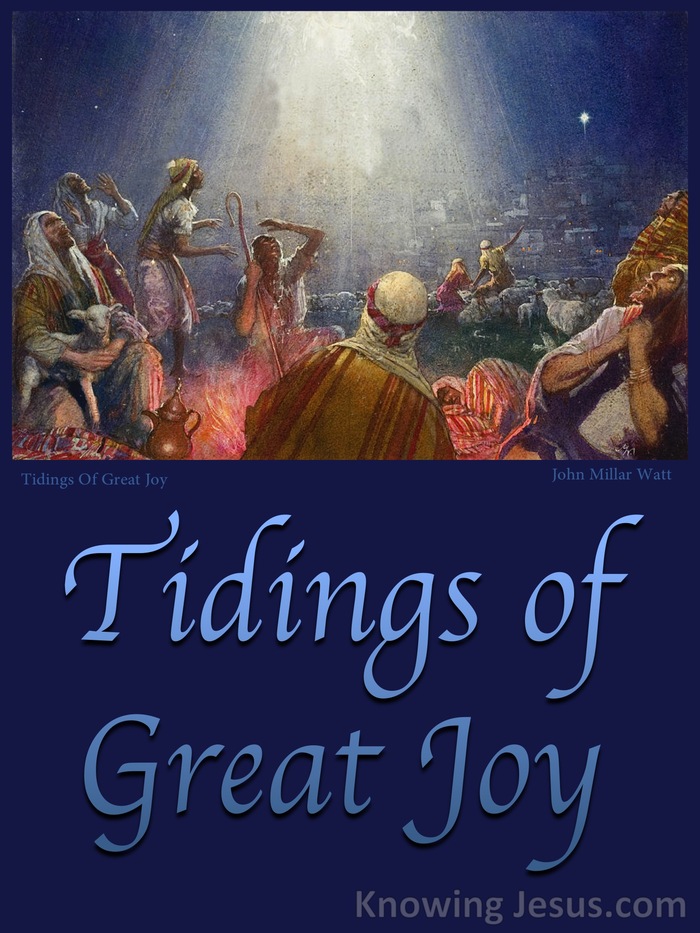 Luke 2:10 Tidings Of Great Joy (blue)