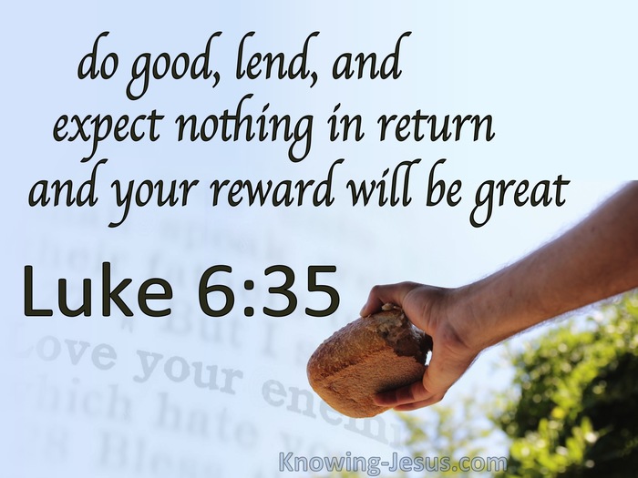 Luke 6 35 Do Good And Lend Blue 