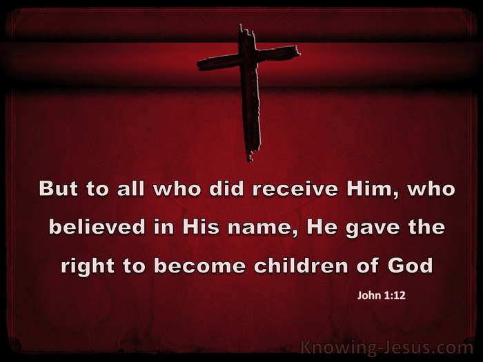 John 1:12 Children of God (red) 