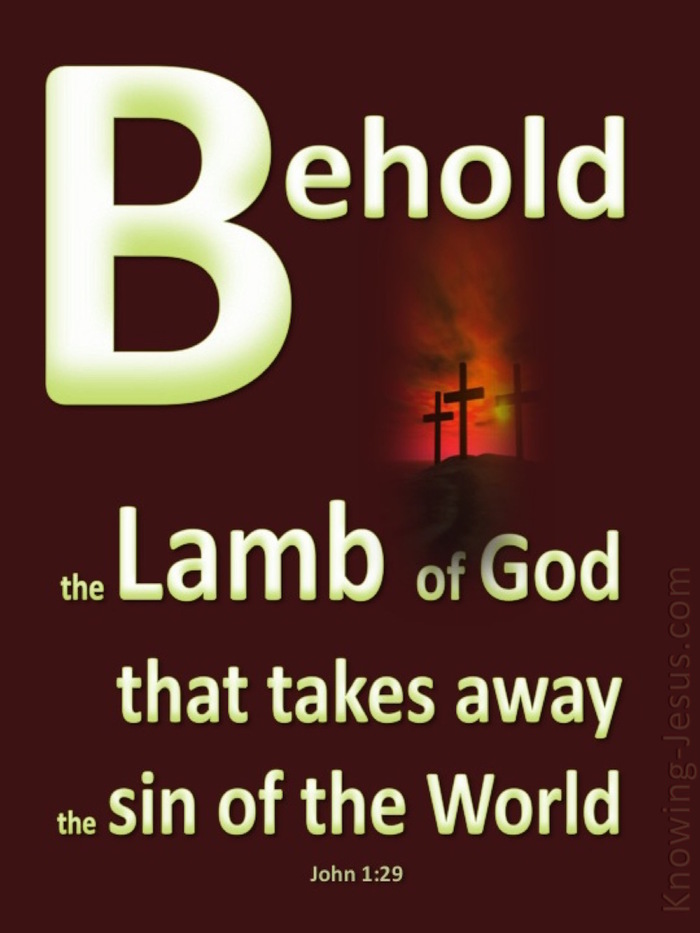 behold the lamb of god who takes away the sins of the world