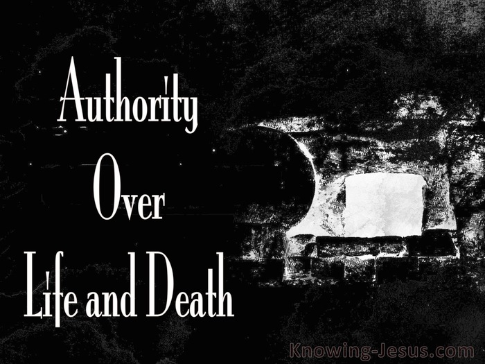 John 10:18 Authority Over Death And Life (gray)