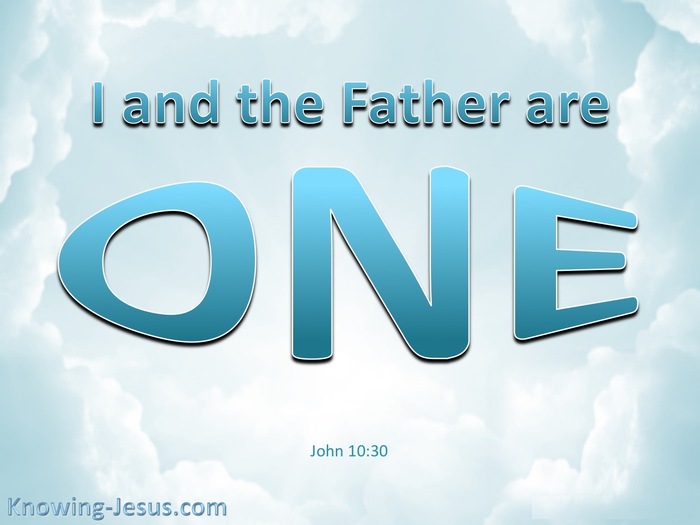John 10:30 I And The Father Are One (blue)