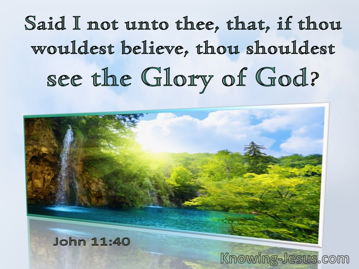 John 11:40 If You Would Believe You Should See The Glory Of God (utmost)08:29