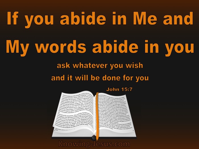 John 15:7 Abide In Me And I In You (brown)