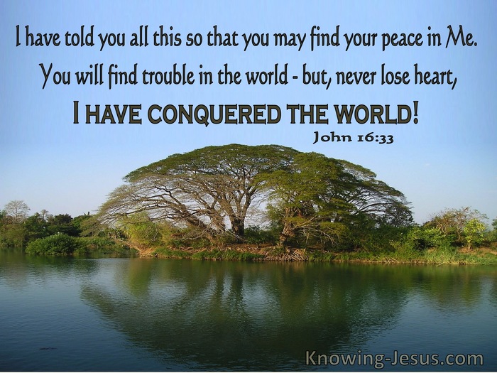 John 16:33 Jesus Said I Have Conquered The World (windows)10:20