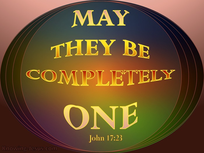 John 17:23 May They Be One As We Are One (brown)