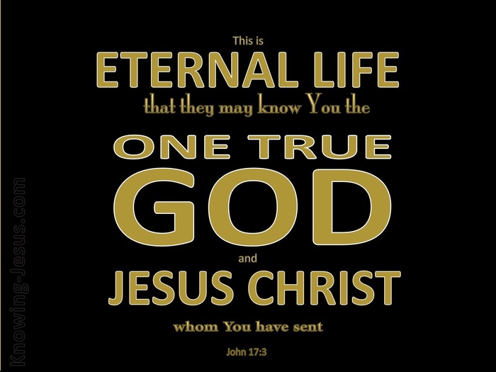 John 17:3 This Is Eternal Life (black)