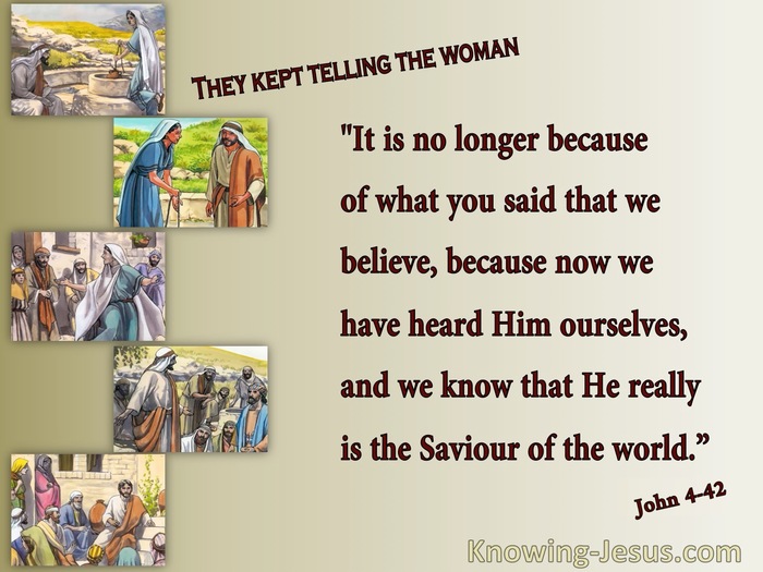 John 4:42 We Know He Is The Saviour (maroon)