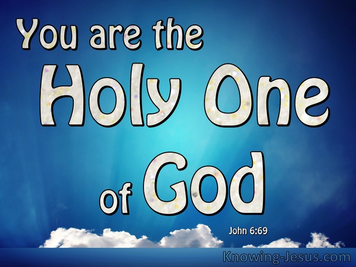John 6:69 The Holy One Of God (white)