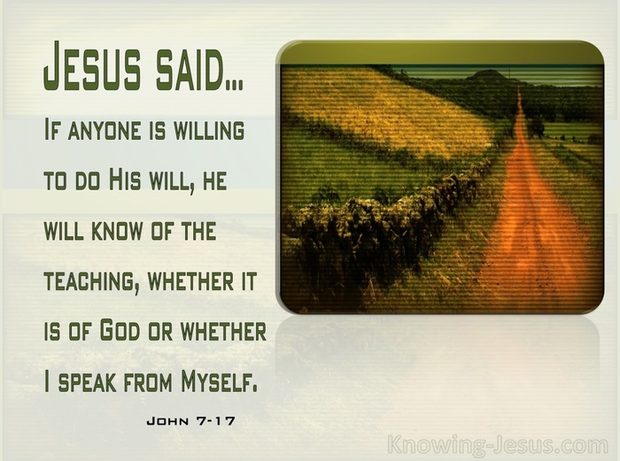 John 7:17 Knowing The Will of God (green)