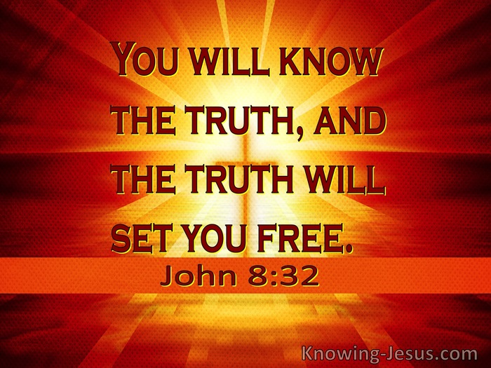 John 8:32 You Will Know The Truth And It Will Set You Free (red)