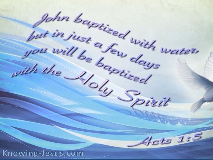 Acts 1:5 Baptised With The Holy Spirit (blue)