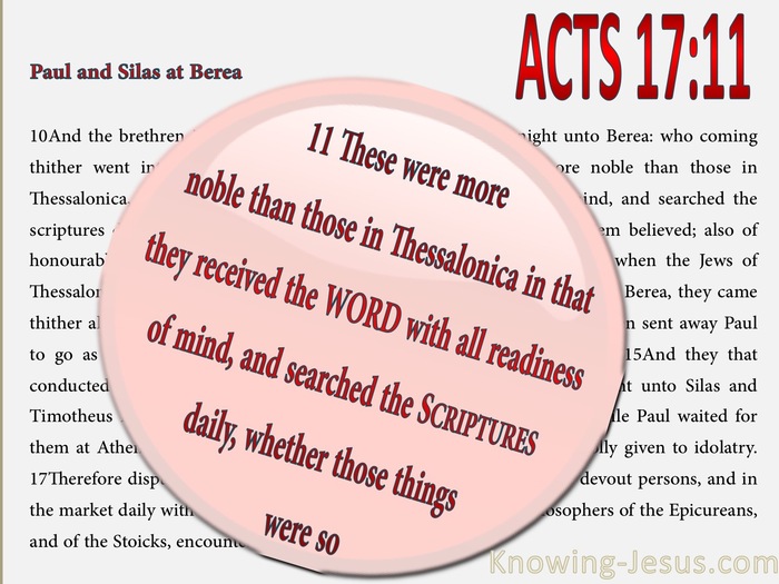 Acts 17:11 They Searched The Scriptures Daily (pink)