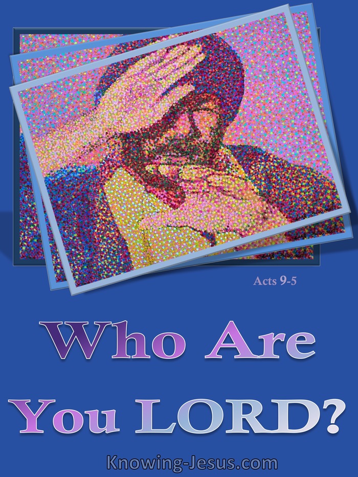 Acts 9:5 Who Are You Lord (blue)
