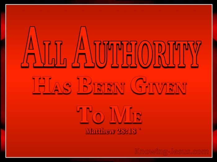 Matthew 28:18 All Authority Has Been Given (red)