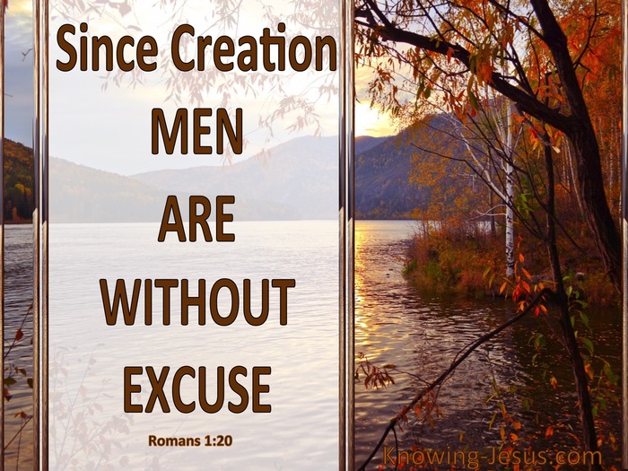 Romans 1:20 Men Are Without Excuse (white)