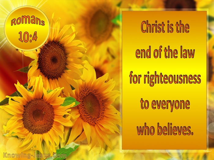 Romans 10:4 Christ Is The End Of The Law (yellow)