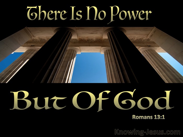 Romans 13:1 There Is No Power But Of God (gold)