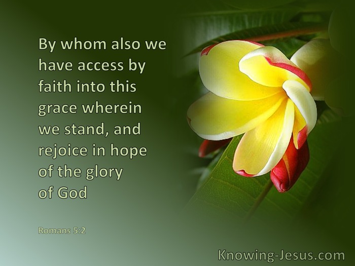 Romans 5:2 Rejoice in Hope (green)