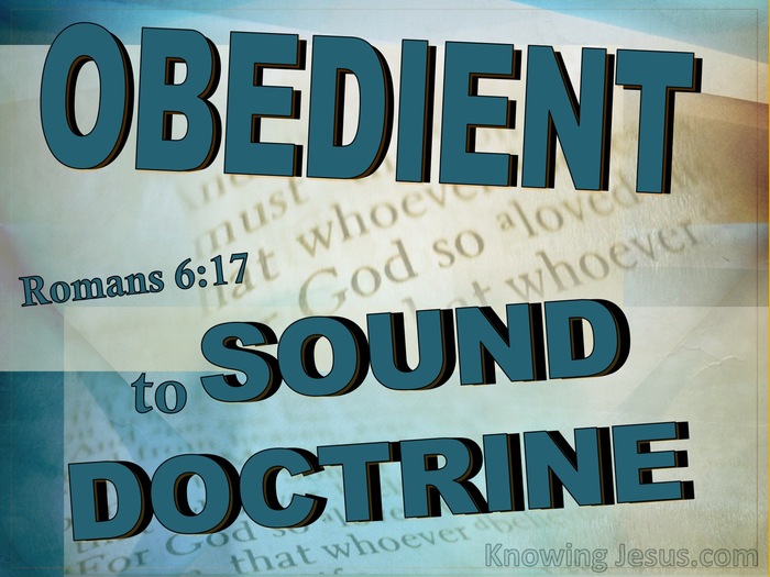 Romans 6:17 Be Obedient To Sound Doctrine (aqua)