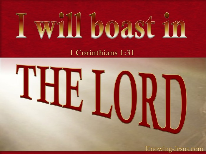 1 Corinthians 1:31 Let Him Boast In The Lord (red)