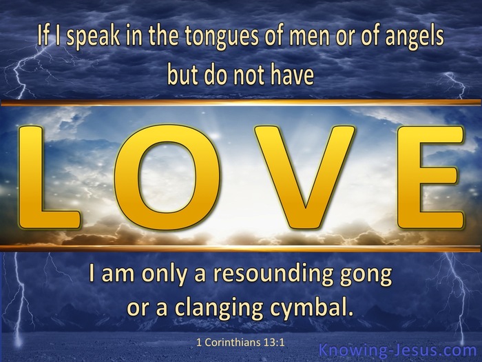 1 Corinthians 13:1 If I Speak With The Tongues of Men (blue)