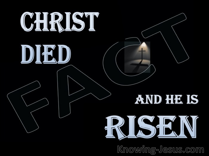 1 Corinthians 15:3 to 4 Christ Died and is Risen (blue)
