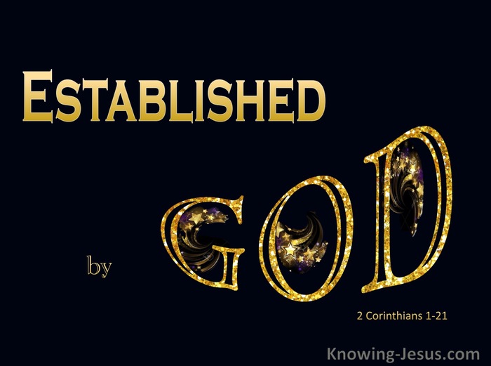 2 Corinthians 1:21 Established in Christ By God (gold)