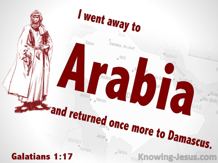 Galatians 1:17 Paul Went To Arabia (red)