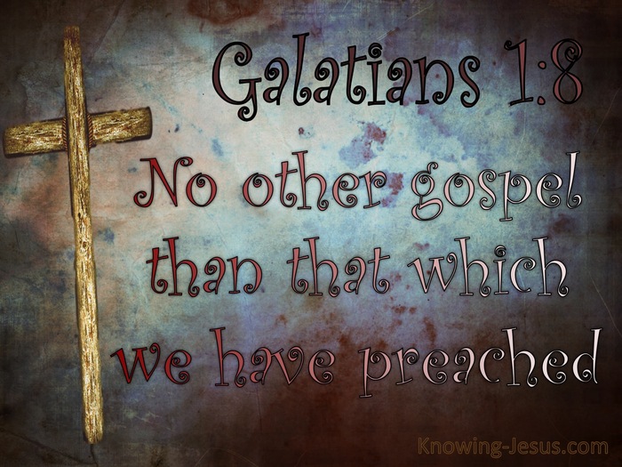 Galatians 1:8 No Other Gospel (purple)