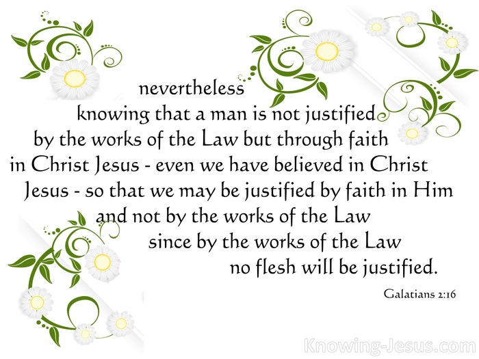 Galatians 2:16 Justified By Faith (black)