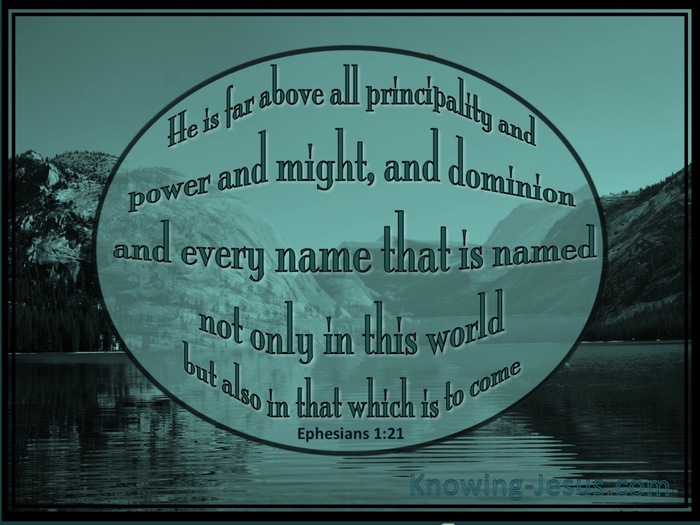 Ephesians 1:21 Above All Principalities And Power (green)