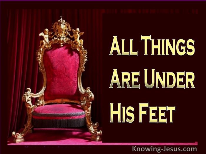 Ephesians 1:22 All Things Under His Feet (gold)