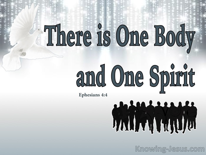 Ephesians 4:4 There Is One Body And One Spirit (gray)