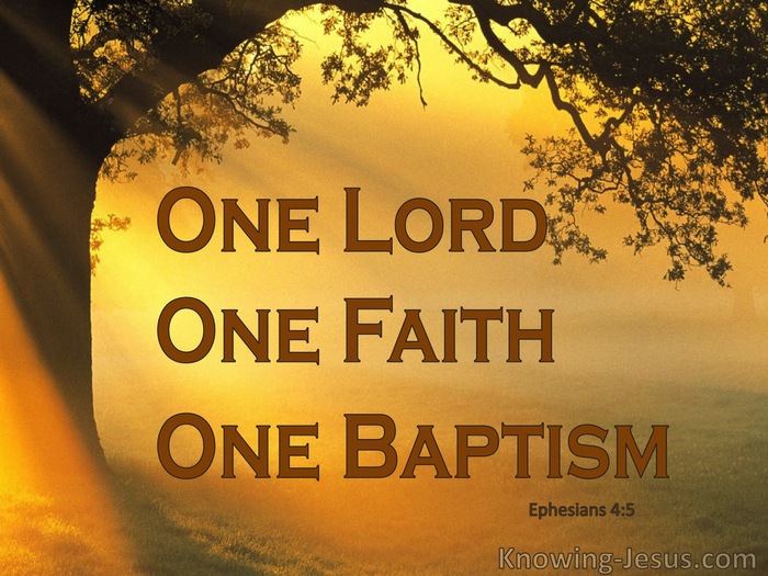 Ephesians 4:5 One Lord, One Faith, One Baptism (yellow)