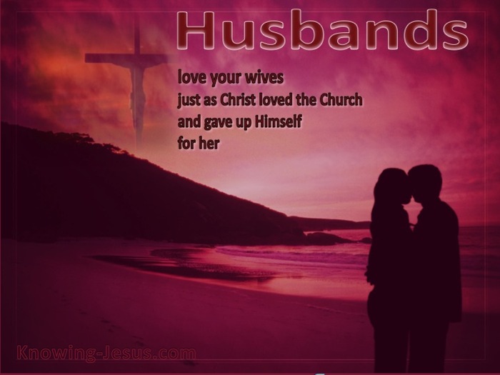 Ephesians 5:25 Husbands Love Your Wives (red)