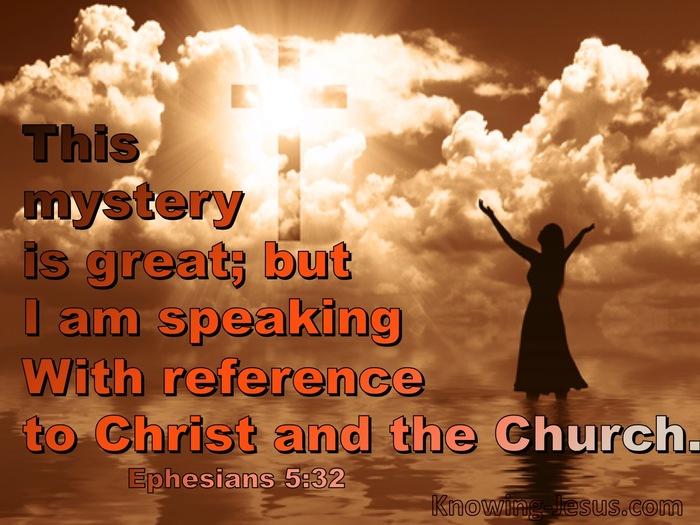 Ephesians 5:32 The Mystery Speaks Of Christ And The Church (orange)