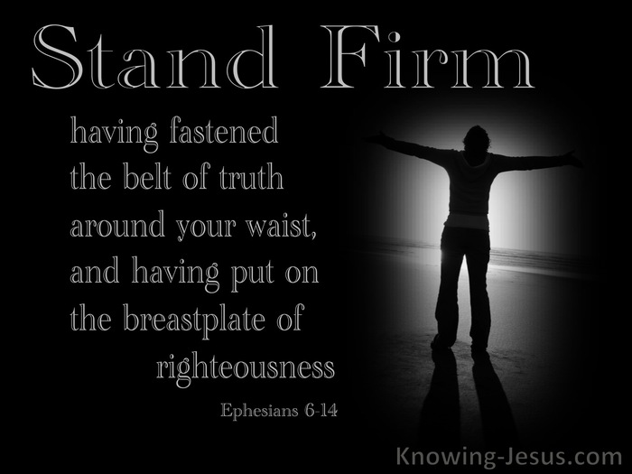 Ephesians 6:14 The Belt Of Truth And Breastplate Of Righteousness (gray)