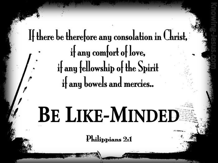Philippians 2:1 Be Likeminded (black)