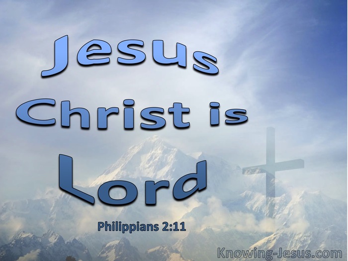 Philippians 2:11 Every Tongue WIll Confess Jesus Christ Is Lord (blue)