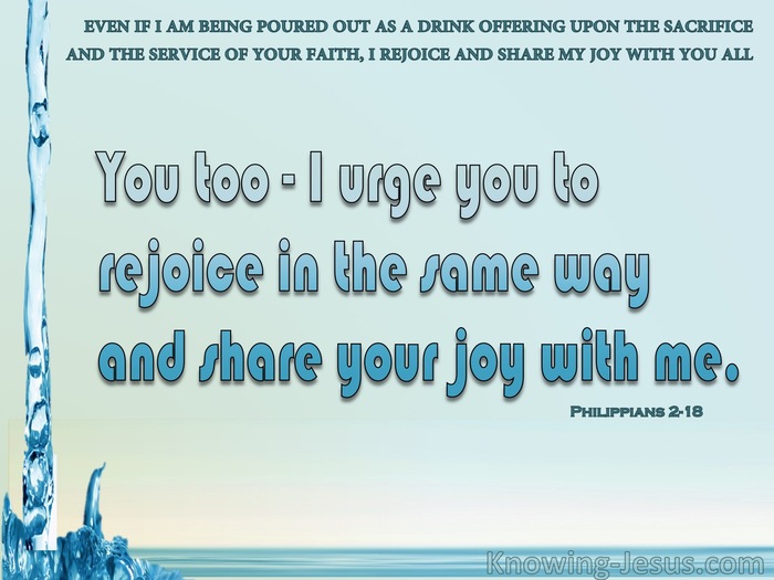 Philippians 2:18 Rejoice And Share My Joy (aqua)
