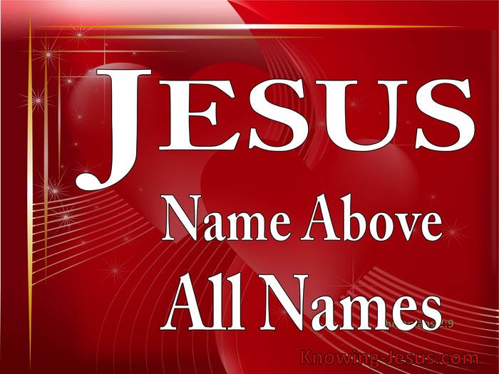 Philippians 2:9 The Name That Is Above All Names (red)